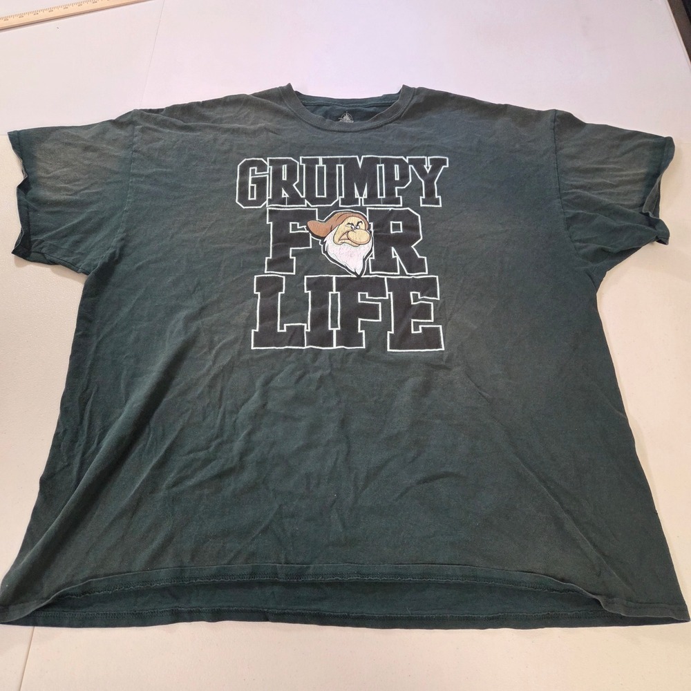 Disney Grumpy For Life Graphic T-Shirt Mens 3XL Dark Green Snow White Dwarf